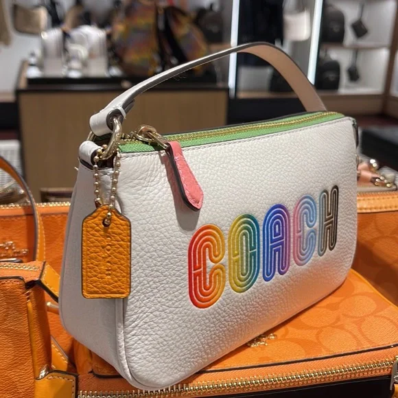 Coach Nolita 19 With Rainbow Coach 
Gold/Chalk Multi - Picture 13 of 16